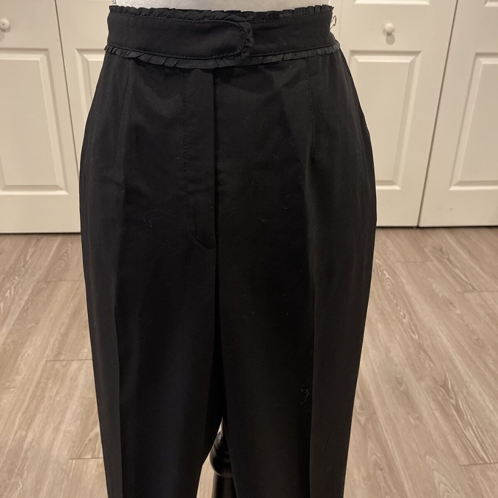 Escada Ladies Black Pants Wool High Waist   Size 12  size 42